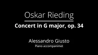 O. RIEDING, Concert in G major op. 34 | Piano accompaniment