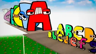 Spanish Baby & Adult Alphabet Lore CARS VS English Alphabet Lore WALLS | TEARDOWN