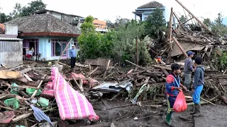 Aftermath of deadly flash floods in Indonesia