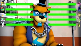 [SFM FNaF] Security Breach Fury's Rage vs Tie Dye WITH Healthbars