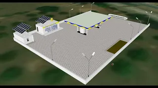 Petrol Pump 3D visualization