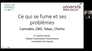Conférence Addictions Tabac chicha cannabis et CBD par Laurent Karila