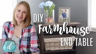 MAKING FURNITURE WITH NO TOOLS!  💙  DIY Rustic Farmhouse Side Table (cheap!)