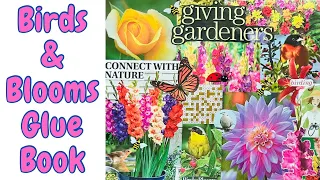 Birds & Blooms Glue Book🌷✂️📓 I 🩷 Glue Books! #gluebook Great Glue Book for beginners!