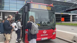 Bus 583 Ride Arlanda to Märsta Station | Stockholm Sweden