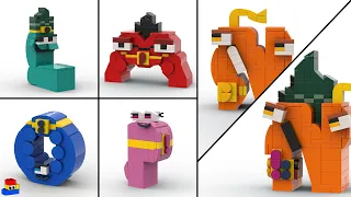 How to make the Alphabet Lore Superhero Forms out of LEGO (L. M, Ñ O: P! and Ultra Ñ,.;:!)