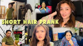 Hair short krwa liye | Family Reaction | All Shocked | Hira Faisal