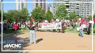 Pro-Palestinian rally held in Uptown Charlotte