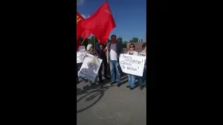 Пикет в Перми. Против повышения пенсионного возраста.