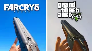 Far Cry 5 Weapons vs GTA 5 Weapons Comparison (Sound/Texture/Reload Animation Comparison)