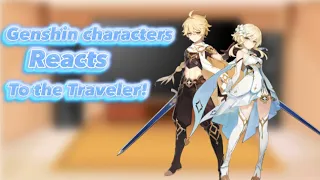 (Genshin characters) reacts to the traveler!/GV!