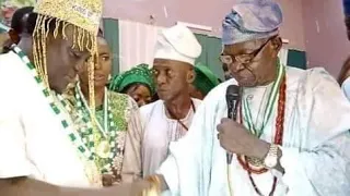 ANOTHER CWON FOR SAHEED OSUPA WITH BABA LERE PAIMO AT OSOGBO IFA FESTIVAL..