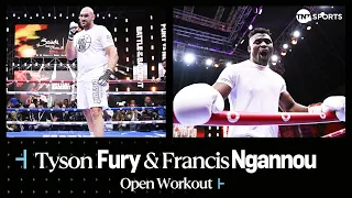 💥Tyson Fury & Francis Ngannou Showcase their boxing prowess ahead of their heavyweight fight