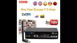 1 Year Cline Europe Freesat V8 super DVB S2 Satellite Receiver Decoder Support 1080P Full HD powervu