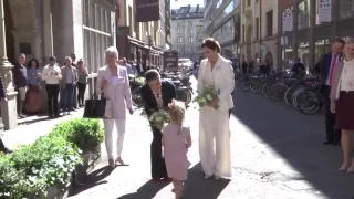 Crown Princess Victoria and Crown Princess Mary visit Lynggard store