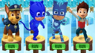 Tag with Ryan PJ Masks Catboy vs PAW Patrol Ryder Run - Ryder disguised as Catboy - All Characters