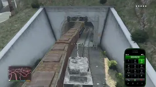 GTA V TANK RAMPAGE 5 STARS and I found the boxcar train