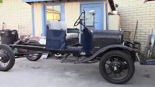 Doing some frame repair on the Ford TT truck.