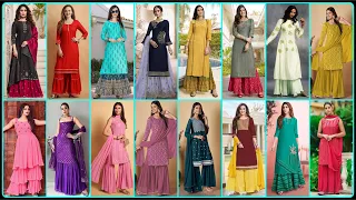 Long Kurti Sharara Collection 2023 🌹Long Kurti Sharara Design For Girls | sharara Dress Designs