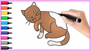 🐱 How to Draw A Cute Cat for Kids 🐱 | Drawing Tutorial For Children
