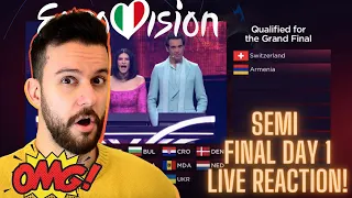 LIVE REACTION TO SEMIFINALS DAY 1 // EUROVISION 2022