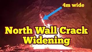 North Wall Crack Widening: May Collapse/ Iceland Fagradalsfjall Geldingadalir Volcano