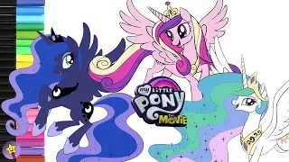 My Little Pony The Movie Coloring Book Princess Celestia Luna Cadance Coloring Page