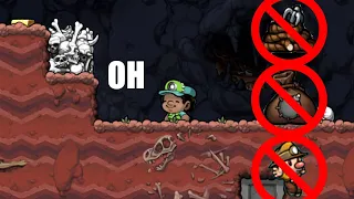 Spelunky 2 no jump, rope or bombs challenge (meme)
