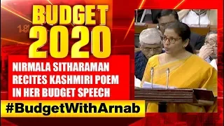 Budget 2020: FM Nirmala Sitharaman Recites Kashmiri Poem Ahead Of Revealing Budget Action Points