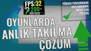 OYUNLARDA ANLIK FPS DÜŞÜŞLERİ VE İNPUT LAG ÇÖZÜMÜ (YENİ YÖNTEM)