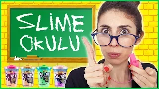 Slime Okulu Öğretmen Öğrenci Okulda Slaym Nasıl Yapılır Dila Kent