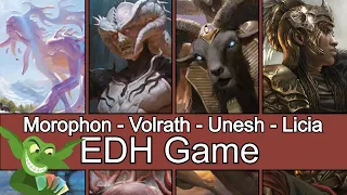 Morophon vs Volrath vs Unesh vs Licia EDH / CMDR game play for Magic: The Gathering