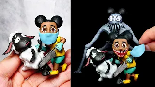 Making AMANDA and WOOLY (Amanda the Adventurer) Sculpture Timelapse