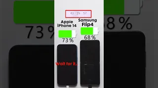 iPhone 14 vs. Samsung Galaxy Flip4 Charging Test 🔌🔋 Subscribe for more 🤝🏼