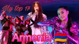 My top 17|Armenia 🇦🇲 at Junior Eurovision (2007_2023)