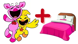 KICKINCHIKEN and PICKYPIGGY + BED = ??? Poppy playtime Animation Chapter 3