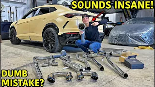 Our Wrecked Lamborghini Urus Gets Straight Piped!!! Also We Found Out Why It Exploded!