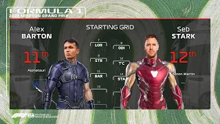 Formula One Starting Grid BUT Drivers Are SUPER HEROES!!!