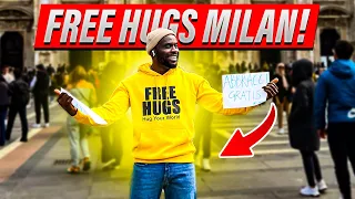 Free hugs Milan  (EMOTIONAL VIDEO) This will cheer you up!