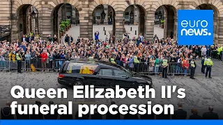 Queen Elizabeth II's funeral procession in Scottish capital