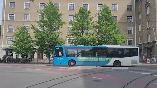 Helsingin raitiolinja 7,9 Vallilan Varikko-Länsiterminaali-Hakaniemi. Helsinki tramline 7,9.