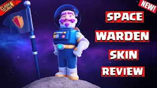 *New* Space Warden Skin Review | Space Warden all Animations | Clash of Clans | Clashflict