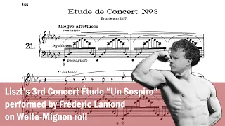 Liszt - "Un Sospiro", S.144 No. 3 (Lamond, Welte-Mignon)