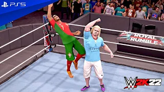 WWE 2K22 - 30 Man Football Royal Rumble Match | PS5™ [4K60]