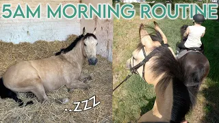 5AM YARD ROUTINE | GoPro canter & summer routine!