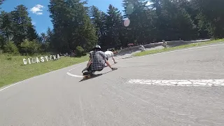 Another intense run at the Gioasteka Freeride 23 - Downhill skateboarding in Switzerland