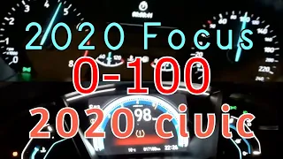 2020 Ford Focus 1.5 Ti-VCT 123 Hp VS 2020 Honda Civic 1.6 İ-Vtec 125 Hp 0-100 Race
