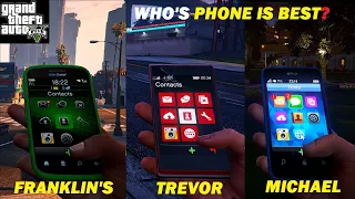 What is the best phone? Franklin vs Michael vs Trevor in Gta V !!