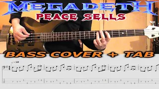 Peace Sells BASS COVER with TAB | MEGADETH | TUTORIAL | LESSON | PLAY ALONG