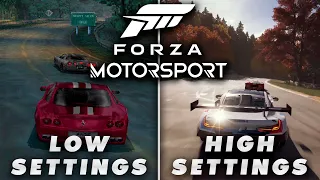 Forza motorsport - Сравнение Низкой и Ультра Графики | Low vs Ultra Graphic | Graphics Comparison